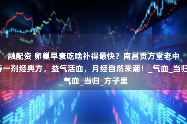 融配资 卵巢早衰吃啥补得最快？南昌贡方堂老中医陈顺涛一剂经典方，益气活血，月经自然来潮！_气血_当归_方子里